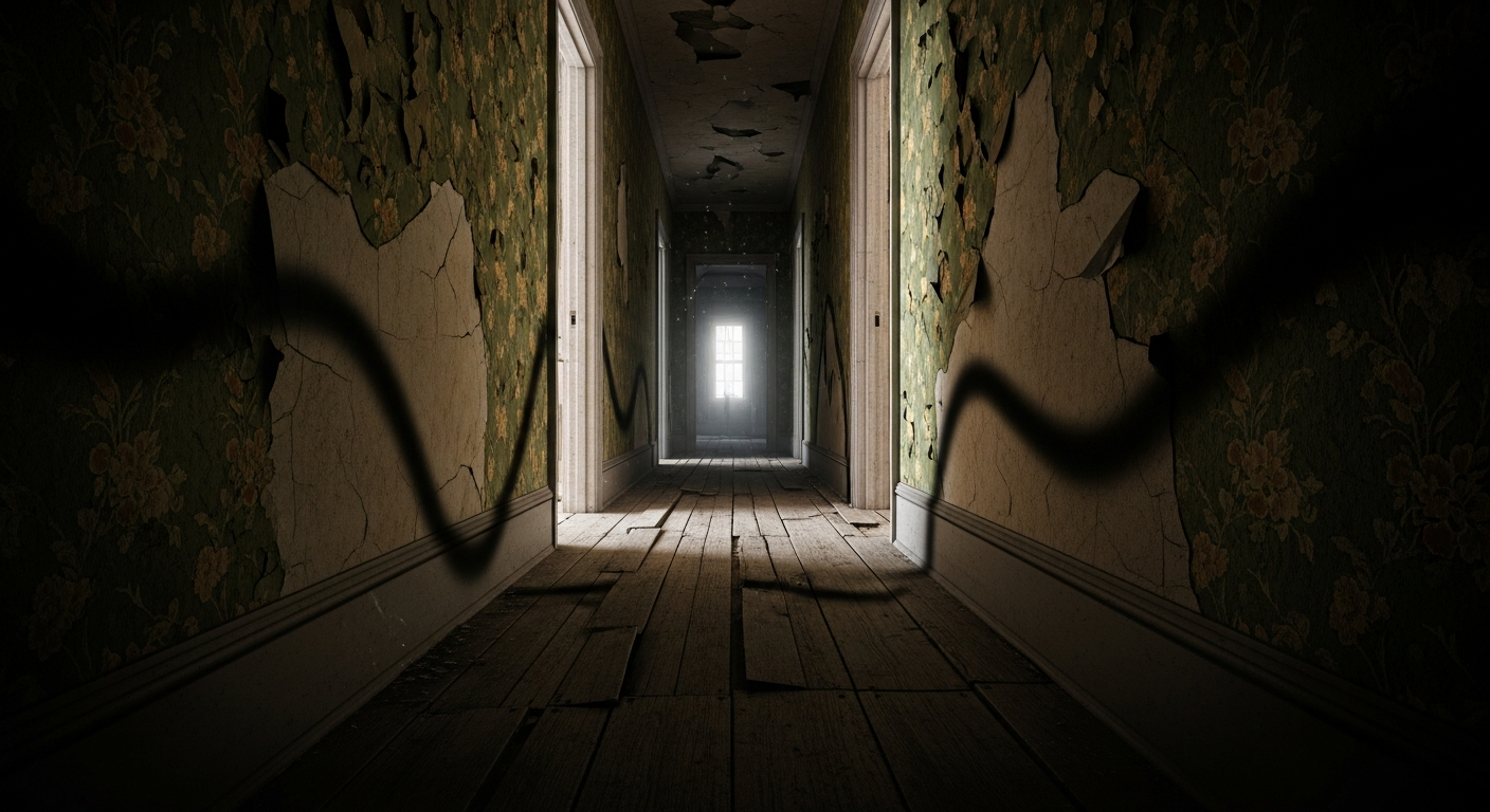 The upstairs hallway
